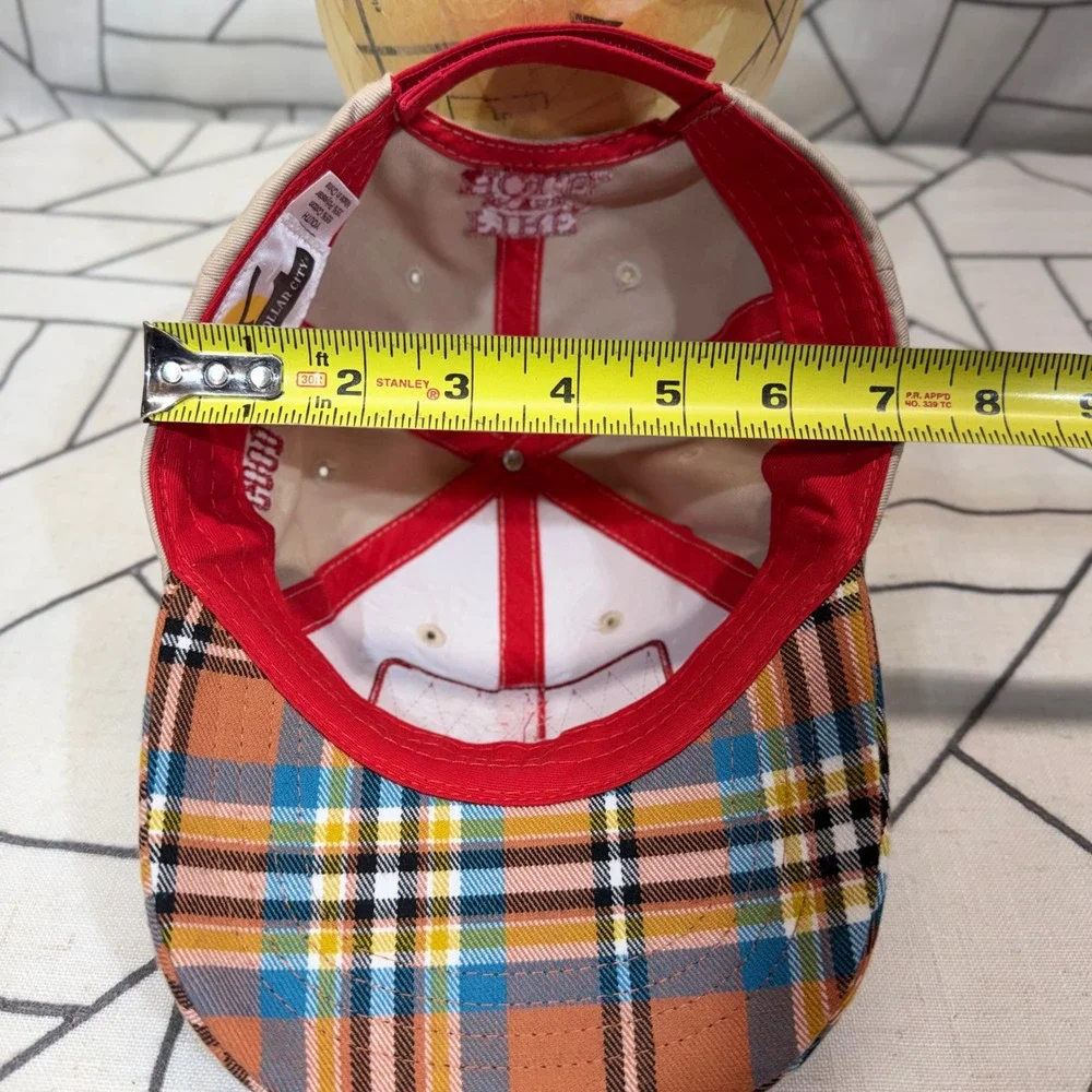Silver Dollar City Hat Youth Tan Plaid Fire In The Hole Baldknobbers Cap READ